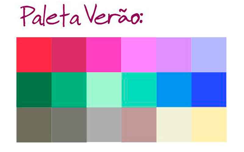 Paleta Verão da teoria das cores para saber qual sua cor ideal a partir da colorimetria capilar