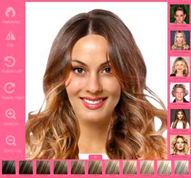 Aplicativo de simulação de corte e cor de cabelo feito a partir de foto do usuário